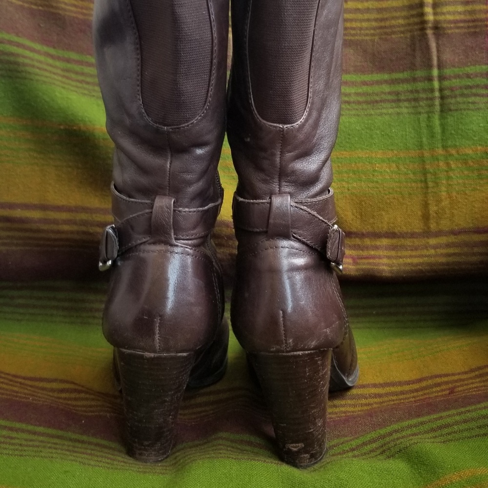 Marc Fisher Wide Calf Boots 7.5 in Brown - Picture 4 of 6